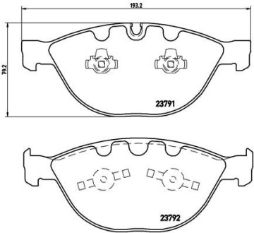 Тормозные колодки дисковые BREMBO P06 047