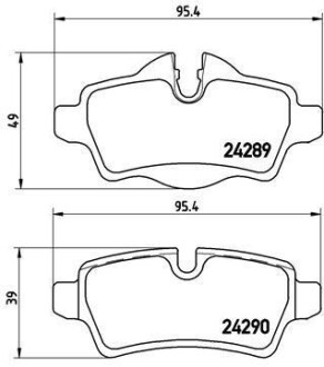 Тормозные колодки дисковые BREMBO P06 052