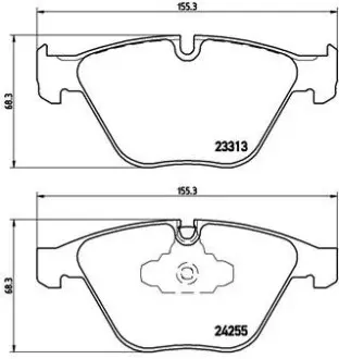 Колодка тормозов. диск. BMW 5(F10) 523I,528I,520D,525D,530D 2010 - передн. (выр-во) BREMBO P06 055