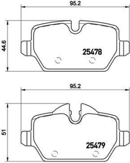 Тормозные колодки дисковые BREMBO P06 080