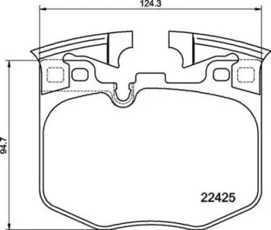 Комплект гальмівних колодок з 4 шт. дисків BREMBO P06 099