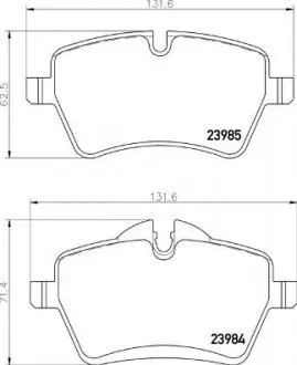 Гальмівні колодки дискові BREMBO P06 104