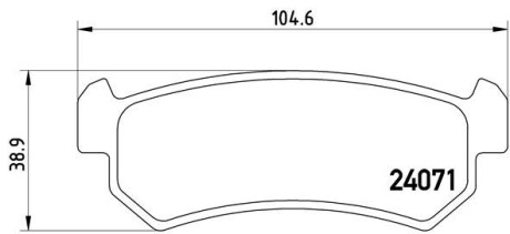 Тормозные колодки дисковые BREMBO P10 001 (фото 1)