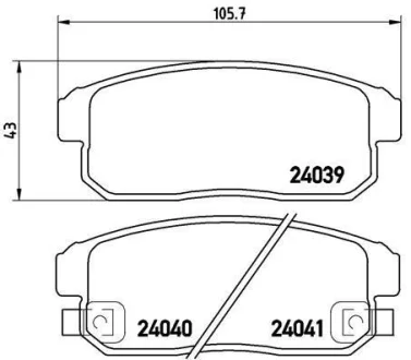 Гальмівні колодки дискові BREMBO P10 005