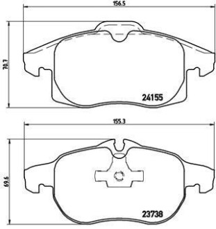 Гальмівні колодки дискові BREMBO P10 011