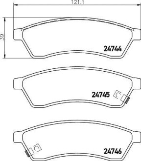 Гальмівні колодки дискові BREMBO P10 060