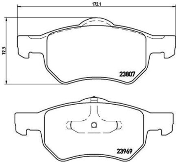 Тормозные колодки дисковые BREMBO P11 013