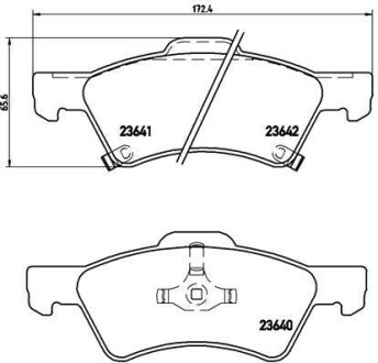 Тормозные колодки дисковые BREMBO P11 015