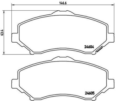 Тормозные колодки дисковые BREMBO P11 025