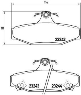 Тормозные колодки дисковые BREMBO P15 004