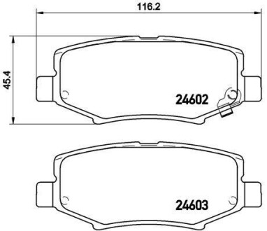 Тормозные колодки дисковые BREMBO P18 024