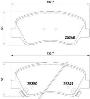 Тормозные колодки дисковые BREMBO P18 025