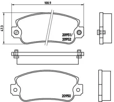 Гальмівні колодки дискові BREMBO P23 013