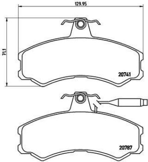 Тормозные колодки дисковые BREMBO P23 022