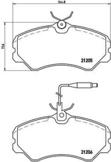 Тормозные колодки дисковые BREMBO P23 023