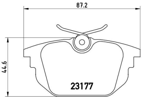 Тормозные колодки дисковые BREMBO P23 026