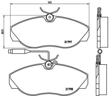 Гальмівні колодки дискові BREMBO P23 068