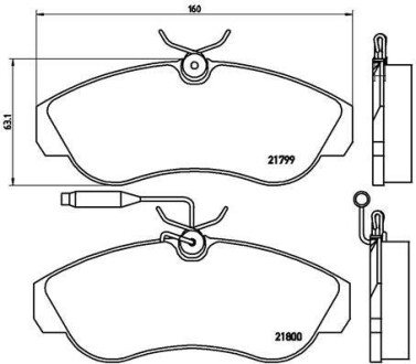 Гальмівні колодки дискові BREMBO P23 069