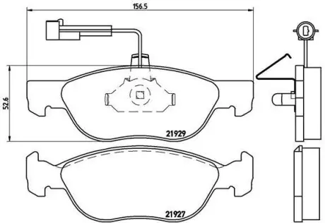 Тормозные колодки дисковые BREMBO P23 071