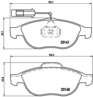 Тормозные колодки дисковые BREMBO P23 075