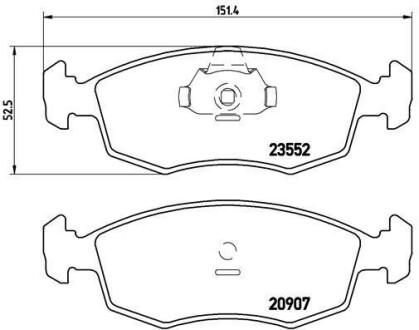 Тормозные колодки дисковые BREMBO P23 079