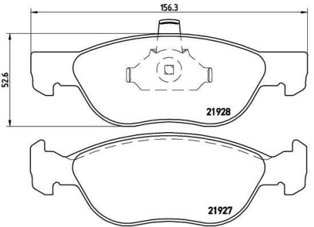 Тормозные колодки дисковые BREMBO P23 081