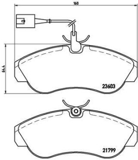 Гальмівні колодки дискові BREMBO P23 084