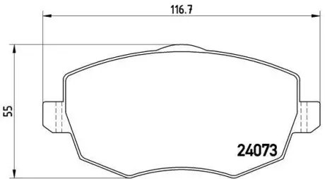 Гальмівні колодки дискові BREMBO P23 095