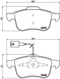 Гальмівні колодки дискові BREMBO P23 103