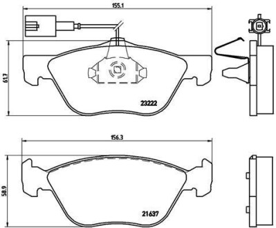 Тормозные колодки дисковые BREMBO P23 116