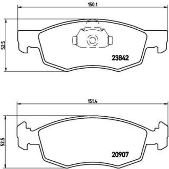 Тормозные колодки дисковые BREMBO P23 118