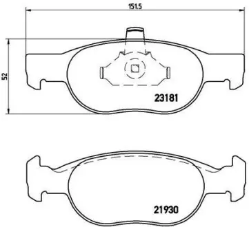 Тормозные колодки дисковые BREMBO P23 125
