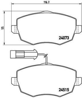 Гальмівні колодки дискові BREMBO P23 127