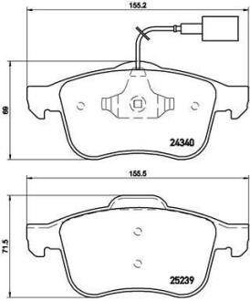 Тормозные колодки дисковые BREMBO P23 132 (фото 1)