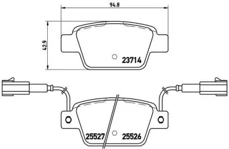 Тормозные колодки дисковые BREMBO P23 135 (фото 1)