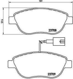 Тормозные колодки дисковые BREMBO P23 137