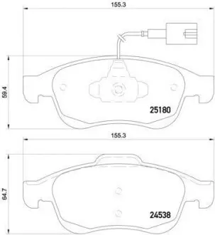 Тормозные колодки дисковые BREMBO P23 148