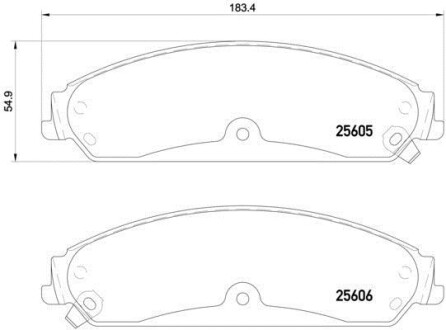 Тормозные колодки дисковые BREMBO P23 149 (фото 1)