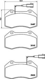 Тормозные колодки дисковые BREMBO P23 162 (фото 1)