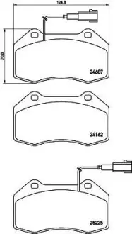 Гальмівні колодки дискові BREMBO P23 162 (фото 1)