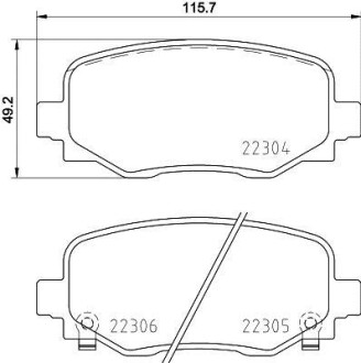 Тормозные колодки дисковые BREMBO P23 177