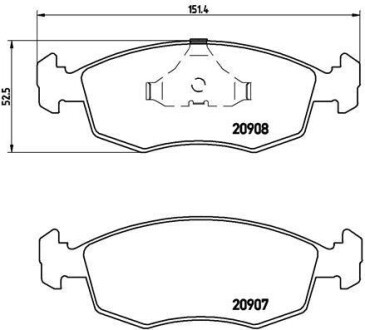 Тормозные колодки дисковые BREMBO P24 019