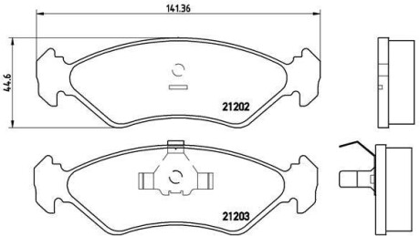 Гальмівні колодки дискові BREMBO P24 028