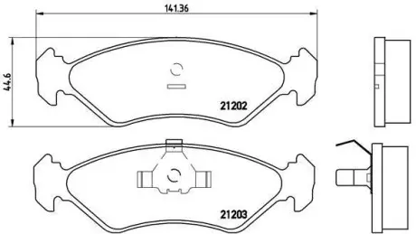 Тормозные колодки дисковые BREMBO P24 028