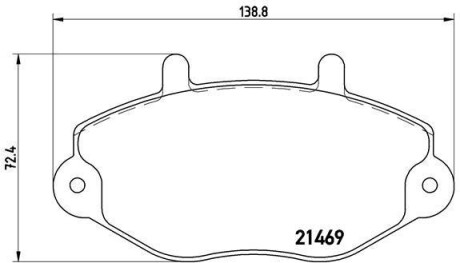 Гальмівні колодки. BREMBO P24 033