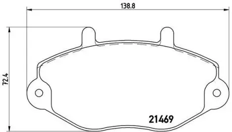 Гальмівні колодки. BREMBO P24 033