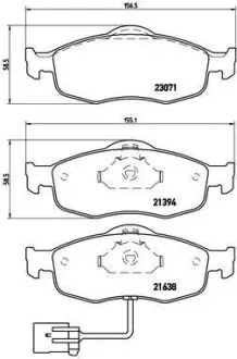 Тормозные колодки дисковые BREMBO P24 034