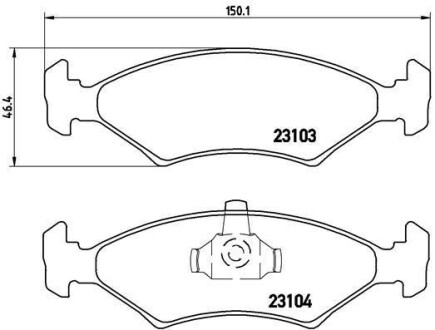 Тормозные колодки дисковые BREMBO P24 043