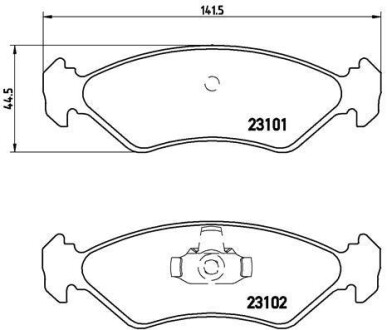 Тормозные колодки дисковые BREMBO P24 044