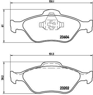 Гальмівні колодки дискові BREMBO P24 055X